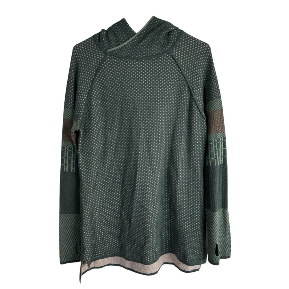 Krimson Klover Green Patterned Hooded Pullover